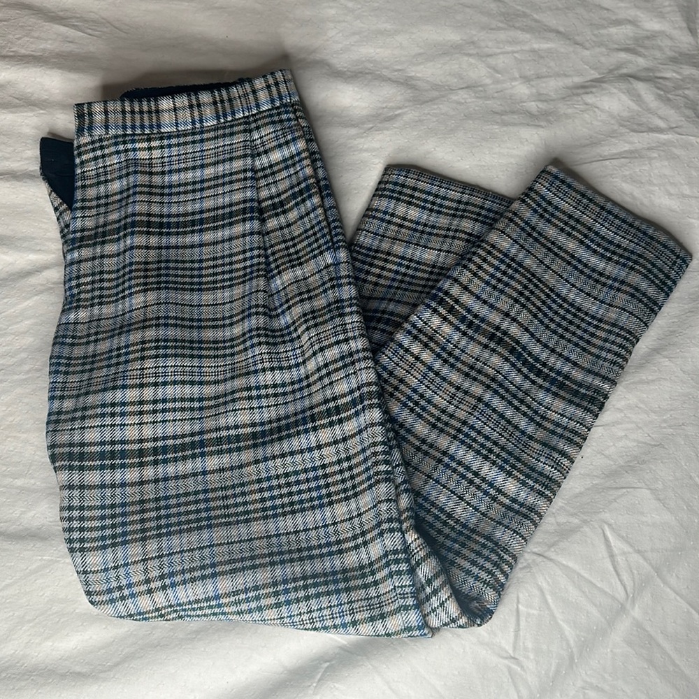 Stephan Schneider Blue Plaid Slacks